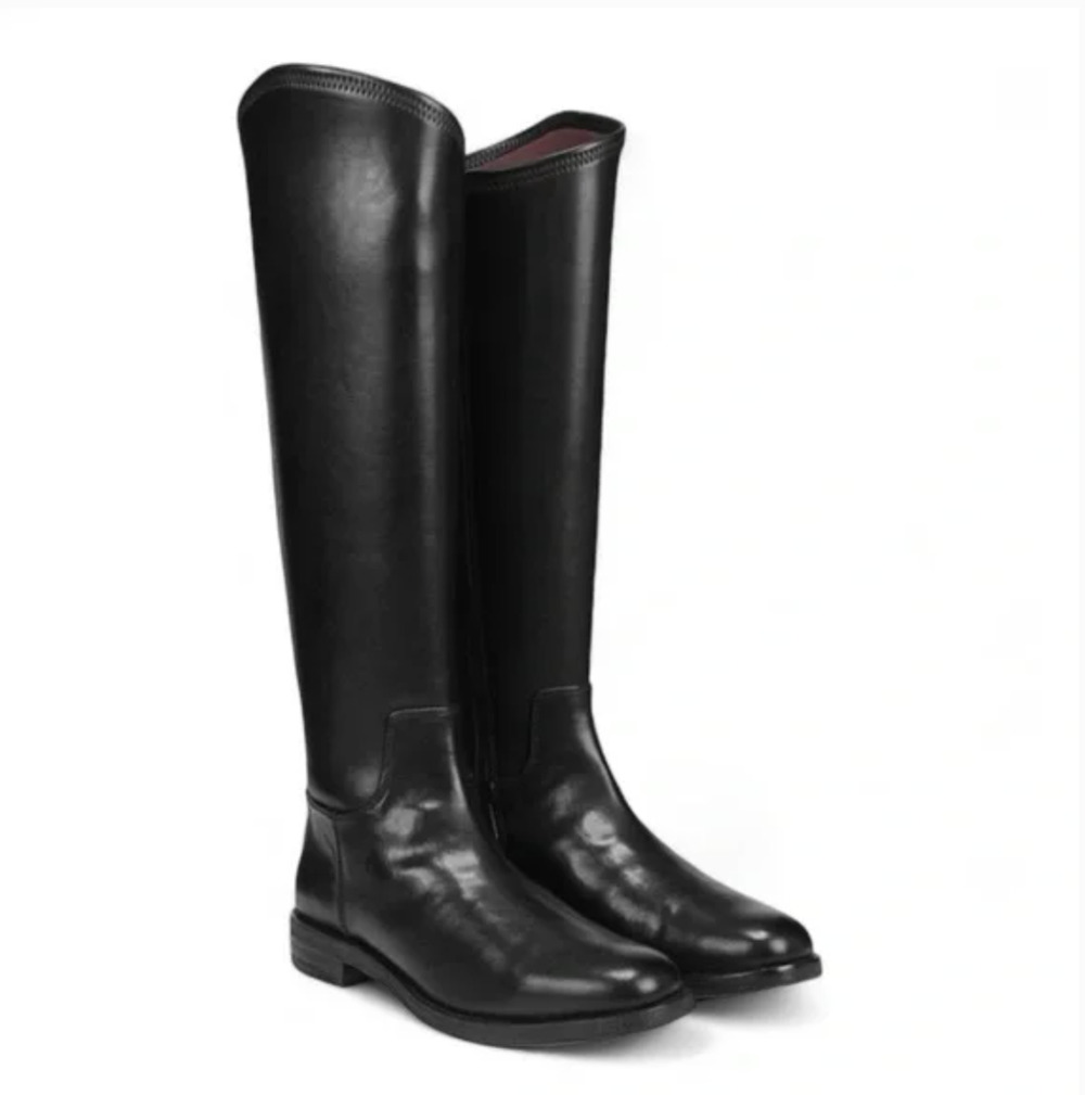Franco Sarto Marsala Knee High Boots 6.5 Black NWOT Tall Vegan Leather Academia